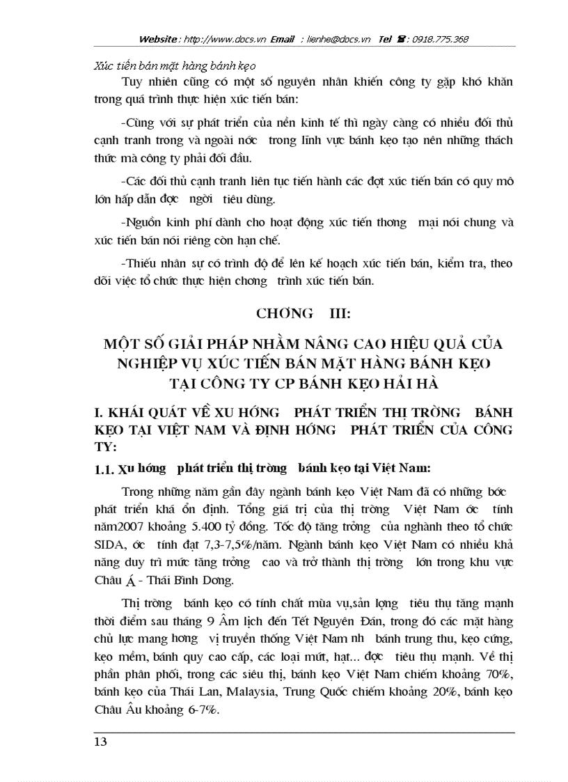 image for page Nâng cao hiệu quả của quá trình xúc tiến bán nhóm hàng bánh kẹo tại Công ty CP bánh kẹo Hải Hà
