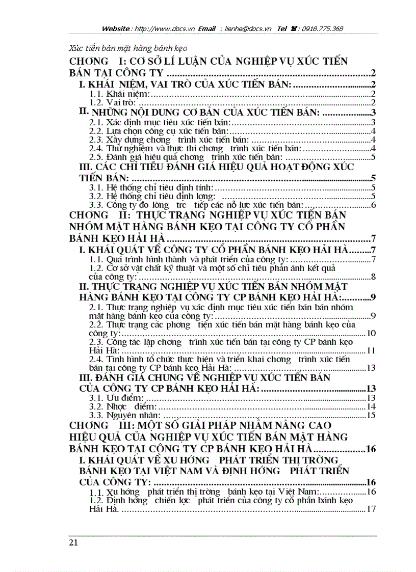 image for page Nâng cao hiệu quả của quá trình xúc tiến bán nhóm hàng bánh kẹo tại Công ty CP bánh kẹo Hải Hà