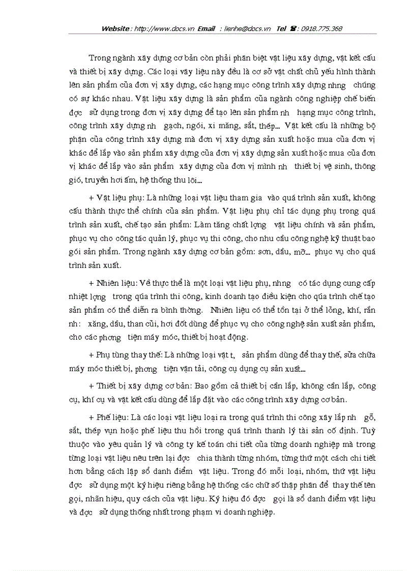 image for page Tổ chức công tác kế toán nguyên vật liệu công cụ dụng cụ ở Công ty cổ phần xây dựng Phương Nam