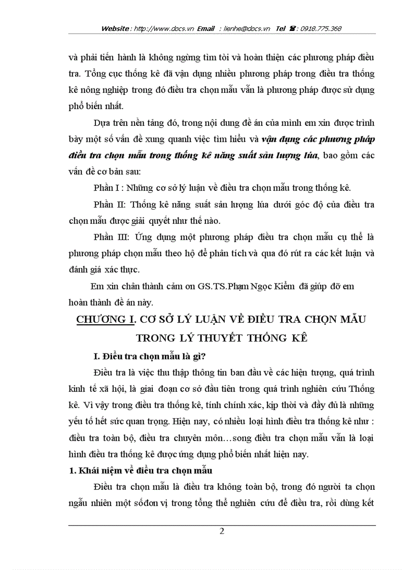 image for page Vận dụng các phương pháp điều tra chọn mẫu trong thống kê năng suất sản lượng lúa