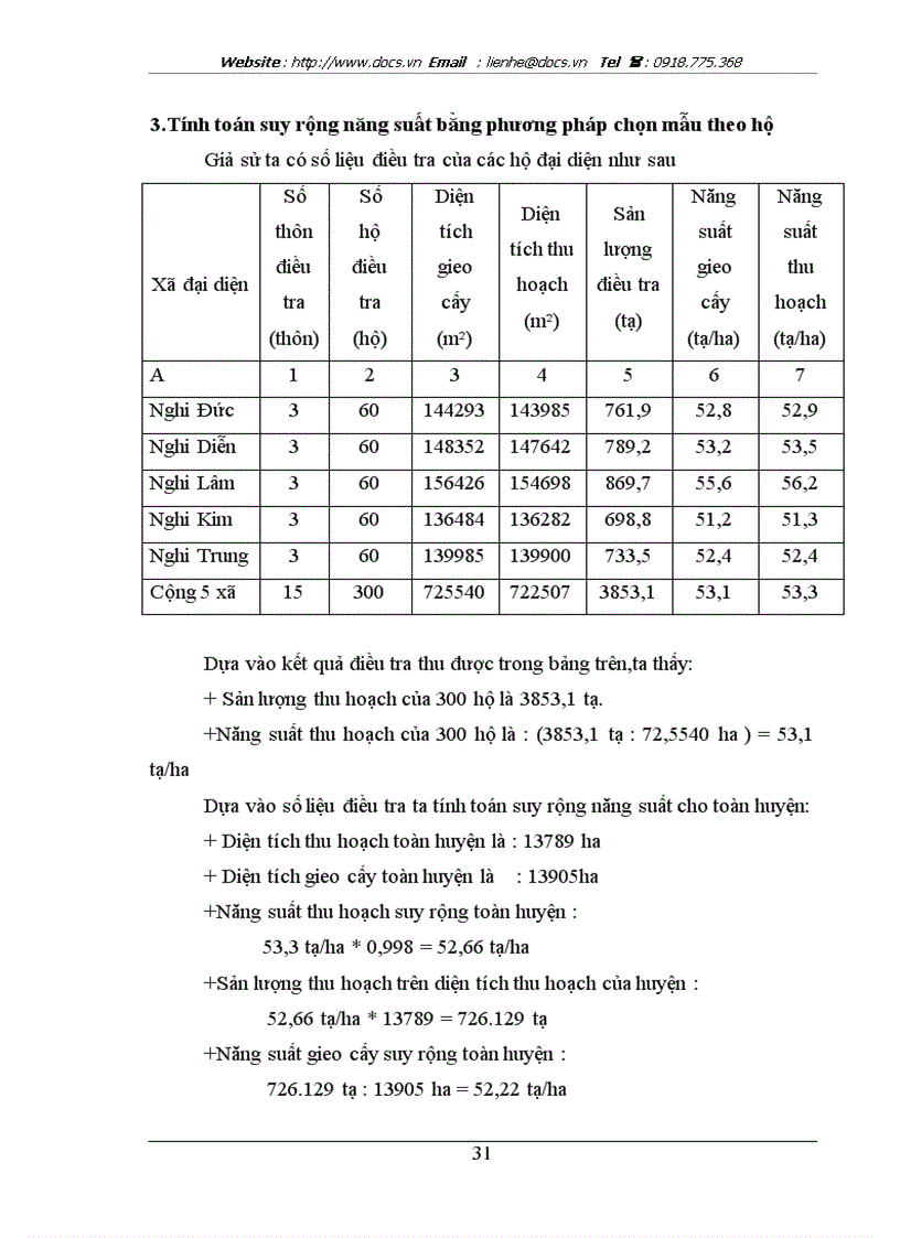 image for page Vận dụng các phương pháp điều tra chọn mẫu trong thống kê năng suất sản lượng lúa