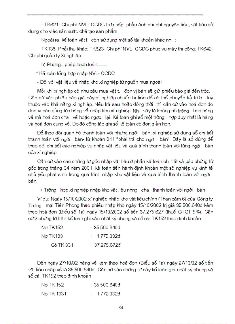 image for page Tổ chức công tác kế toán vật liệu và công cụ dụng cụ tại xí nghiệp gạch ngói hồng thái