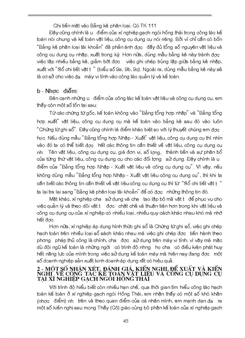image for page Tổ chức công tác kế toán vật liệu và công cụ dụng cụ tại xí nghiệp gạch ngói hồng thái