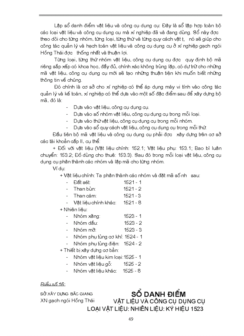 image for page Tổ chức công tác kế toán vật liệu và công cụ dụng cụ tại xí nghiệp gạch ngói hồng thái