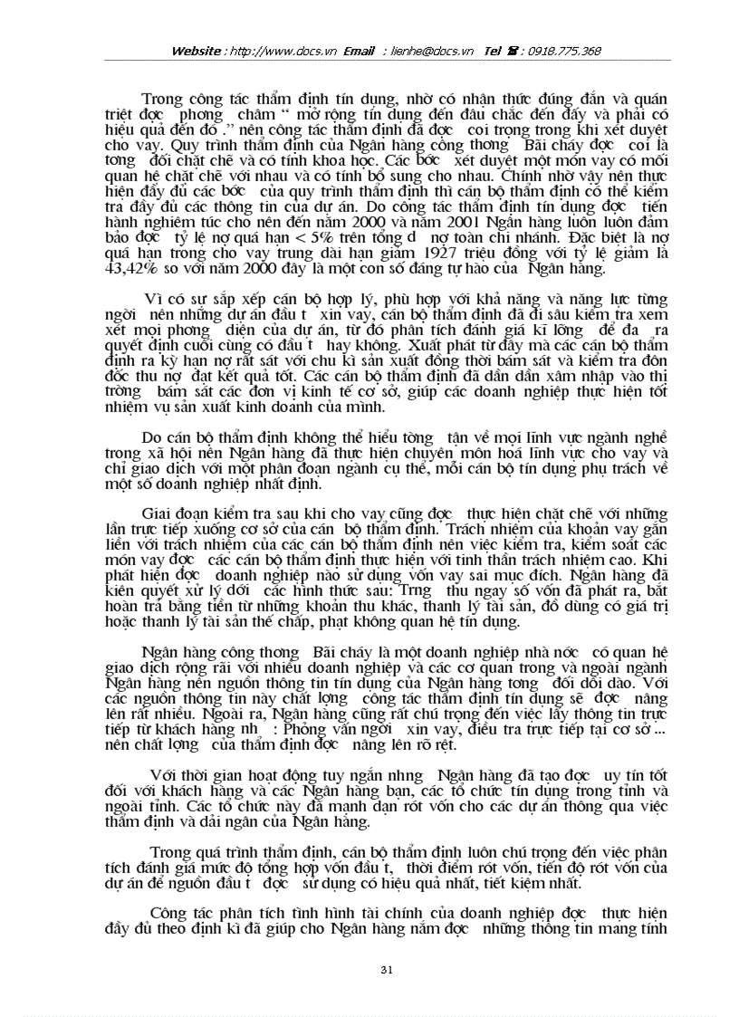 image for page Nâng cao chất lượng thẩm định dự án trung dài hạn tại chi nhánh ngânhàng NHTMCP Công Thương VietinBank Bãi cháy