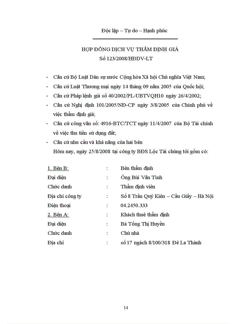 image for page Thẩm định giá bất động sản lt Báo cáo bất động sản gt