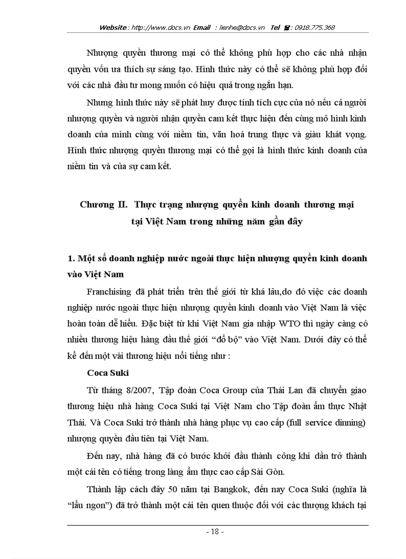 image for page Nhượng quyền kinh doanh Franchising và thực trạng của các Doanh nghiệp nhượng quyền trên thị trường Việt Nam