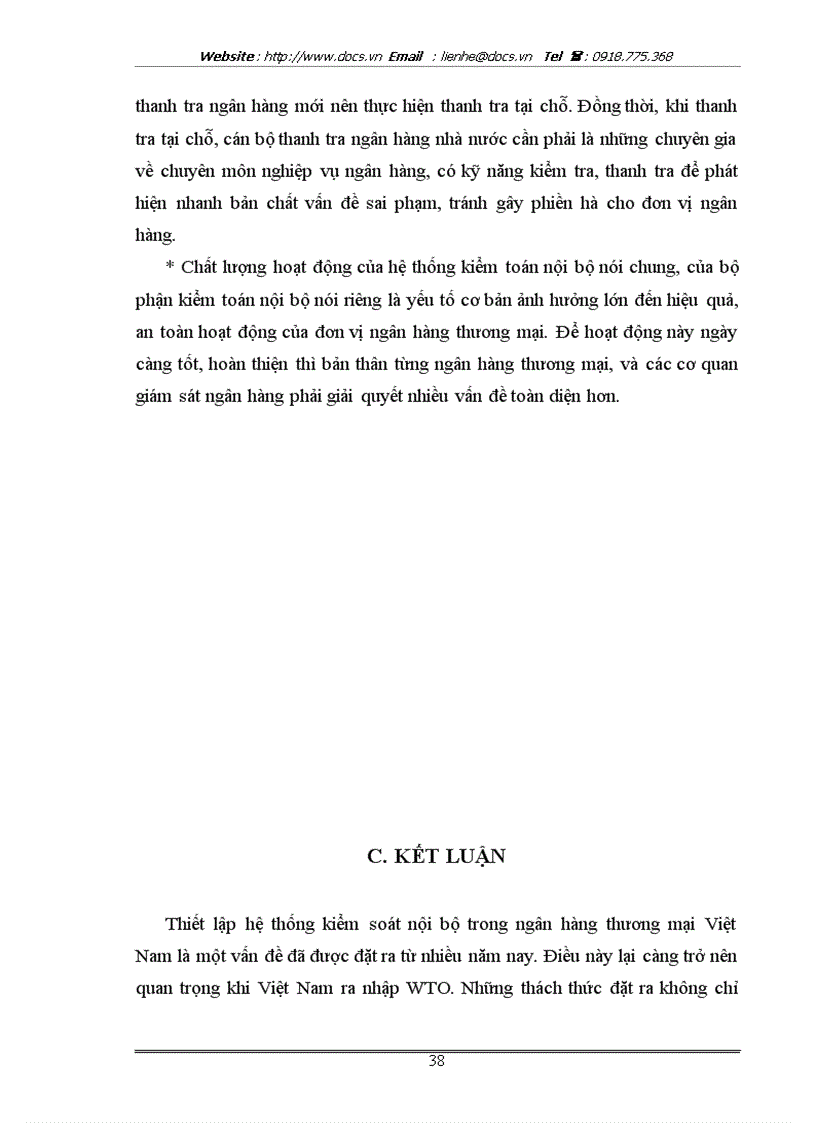 image for page Thiết lập hệ thống kiểm soát nội bộ trong Ngân hàng Thương mại