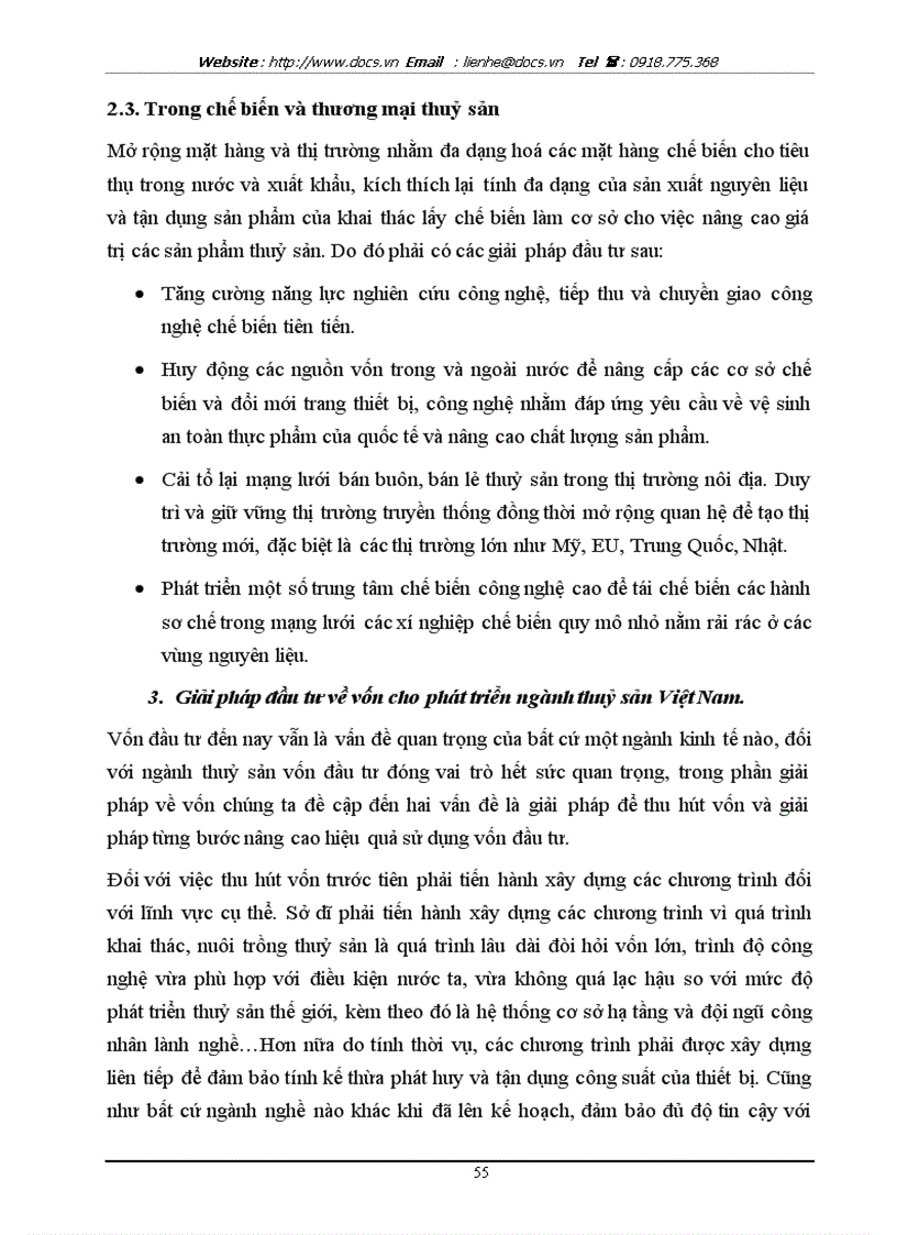 image for page Thực trạng đầu tư phát triển ngành thuỷ sản Việt Nam giai đoạn 2003 2007