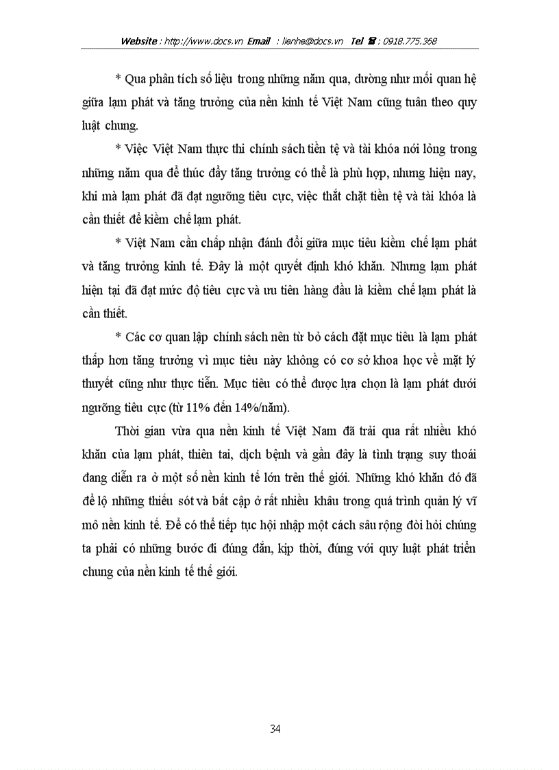 image for page Mối quan hệ giữa tăng trưởng và lạm phát trong điều kiện Việt Nam hiện nay