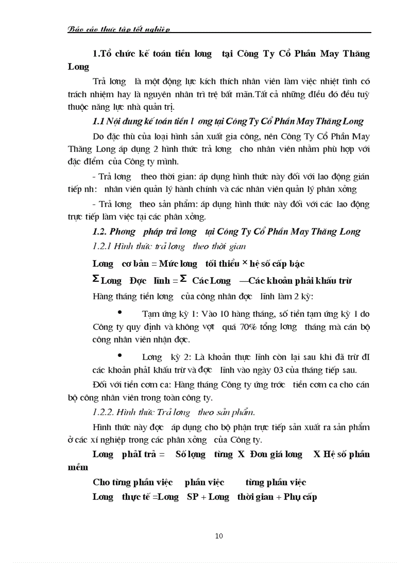 image for page Hạch toán công tác kế toán tiền lương và các khoản trích theo lương tại công ty cổ phần may thăng long