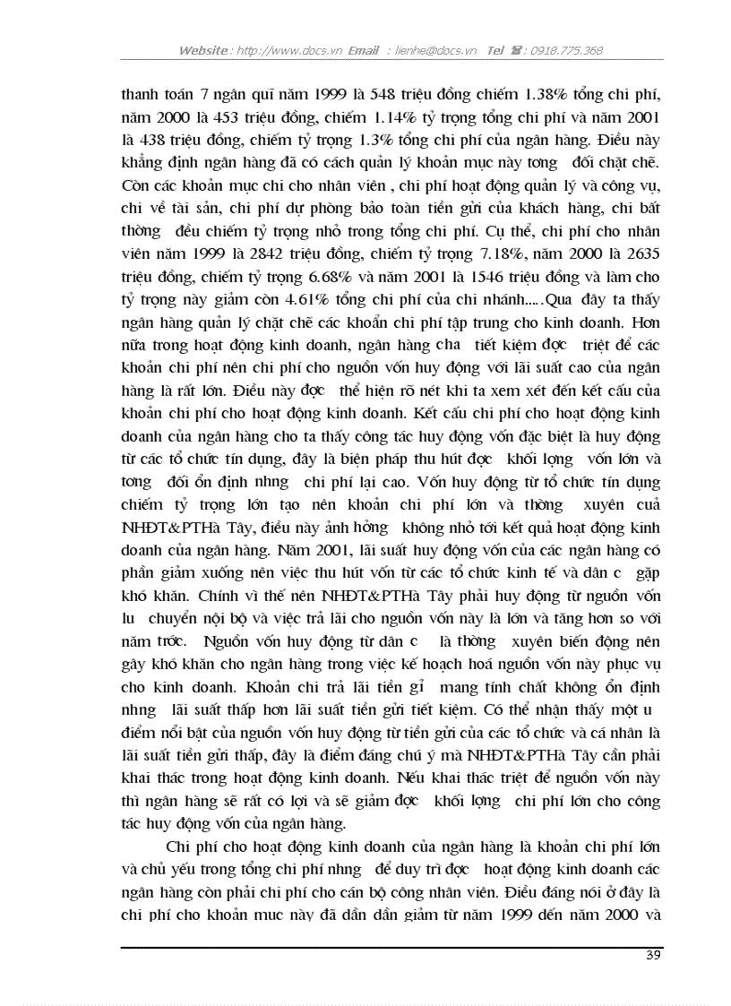 image for page Một số ý kiến về tăng thu tiết kiệm chi phí nhằm nâng cao hiệu quả kinh doanh tại NHĐT PT Hà Tây