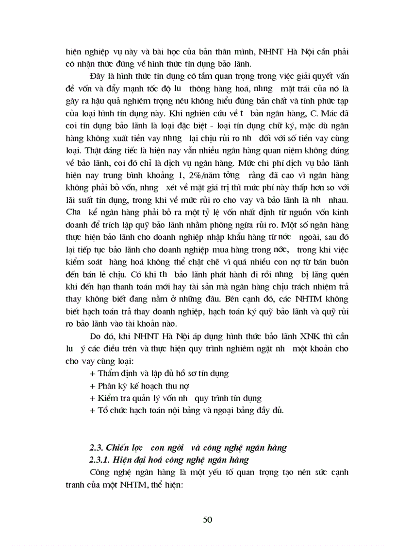 image for page Giải pháp mở rộng hoạt động tín dụng tài trợ xuất nhập khẩu tại Ngân hàng ngoại thương Hà Nội