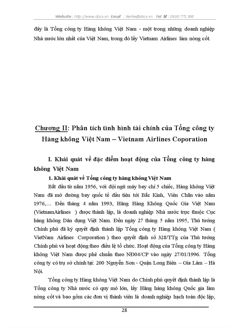 image for page Phân tích tài chính và nâng cao hiệu quả tài chính của Tổng công ty Hàng không Việt Nam