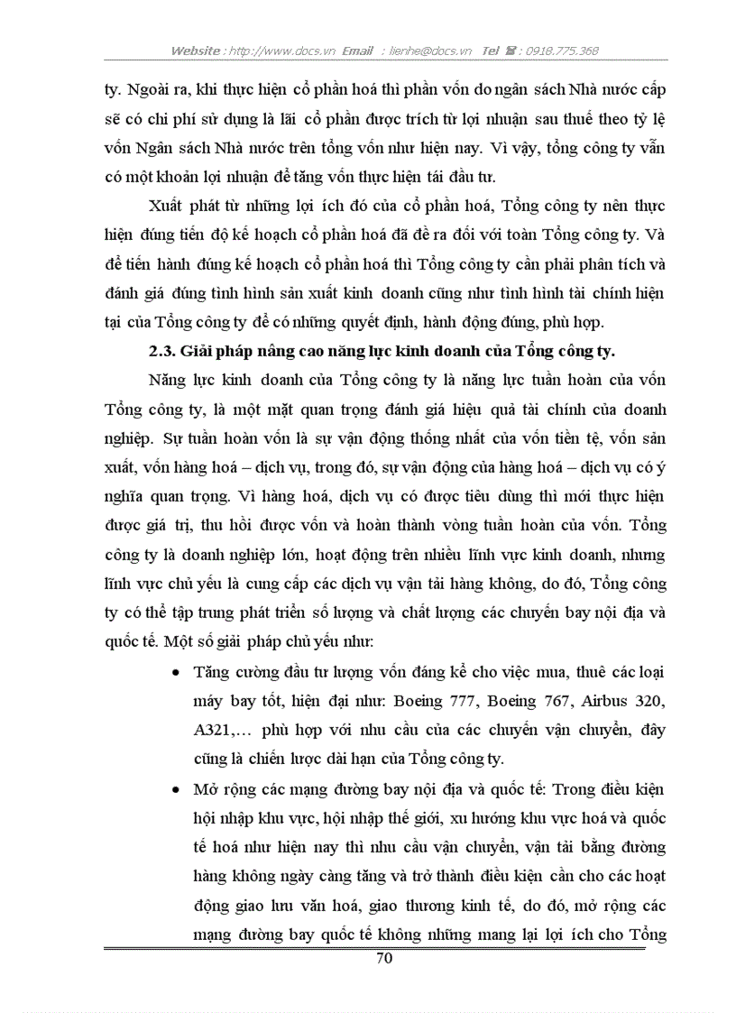 image for page Phân tích tài chính và nâng cao hiệu quả tài chính của Tổng công ty Hàng không Việt Nam