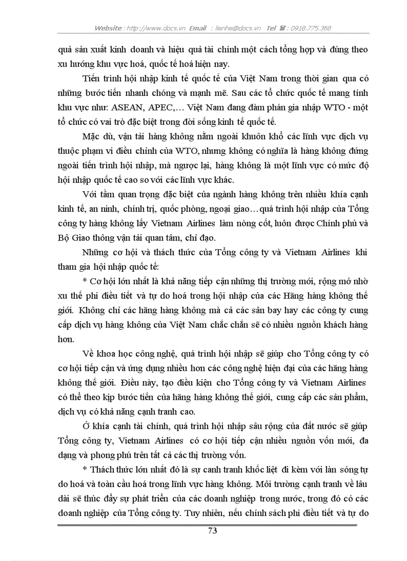 image for page Phân tích tài chính và nâng cao hiệu quả tài chính của Tổng công ty Hàng không Việt Nam