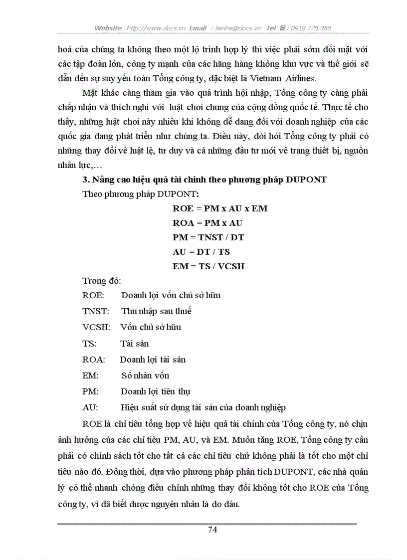 image for page Phân tích tài chính và nâng cao hiệu quả tài chính của Tổng công ty Hàng không Việt Nam