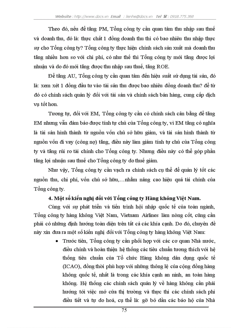 image for page Phân tích tài chính và nâng cao hiệu quả tài chính của Tổng công ty Hàng không Việt Nam