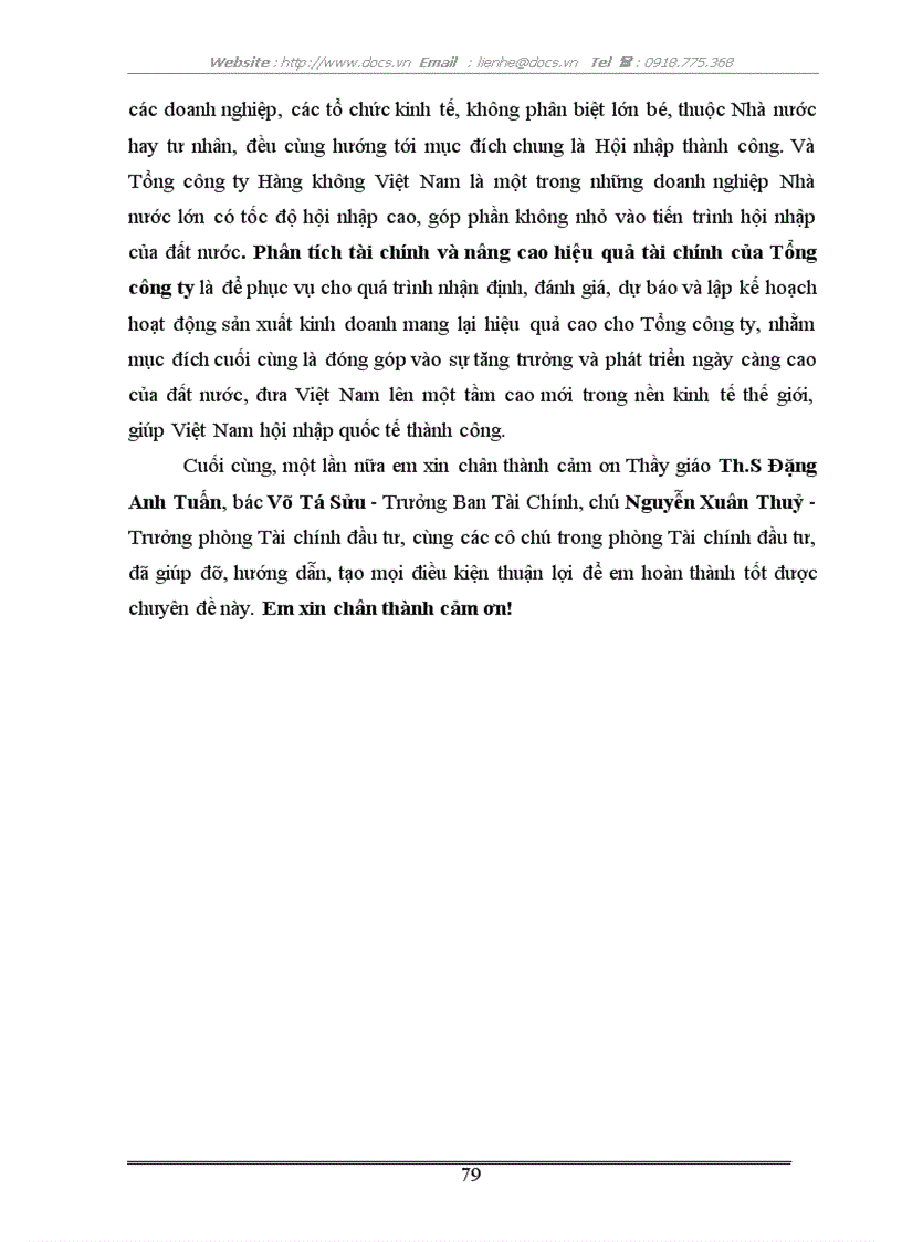 image for page Phân tích tài chính và nâng cao hiệu quả tài chính của Tổng công ty Hàng không Việt Nam