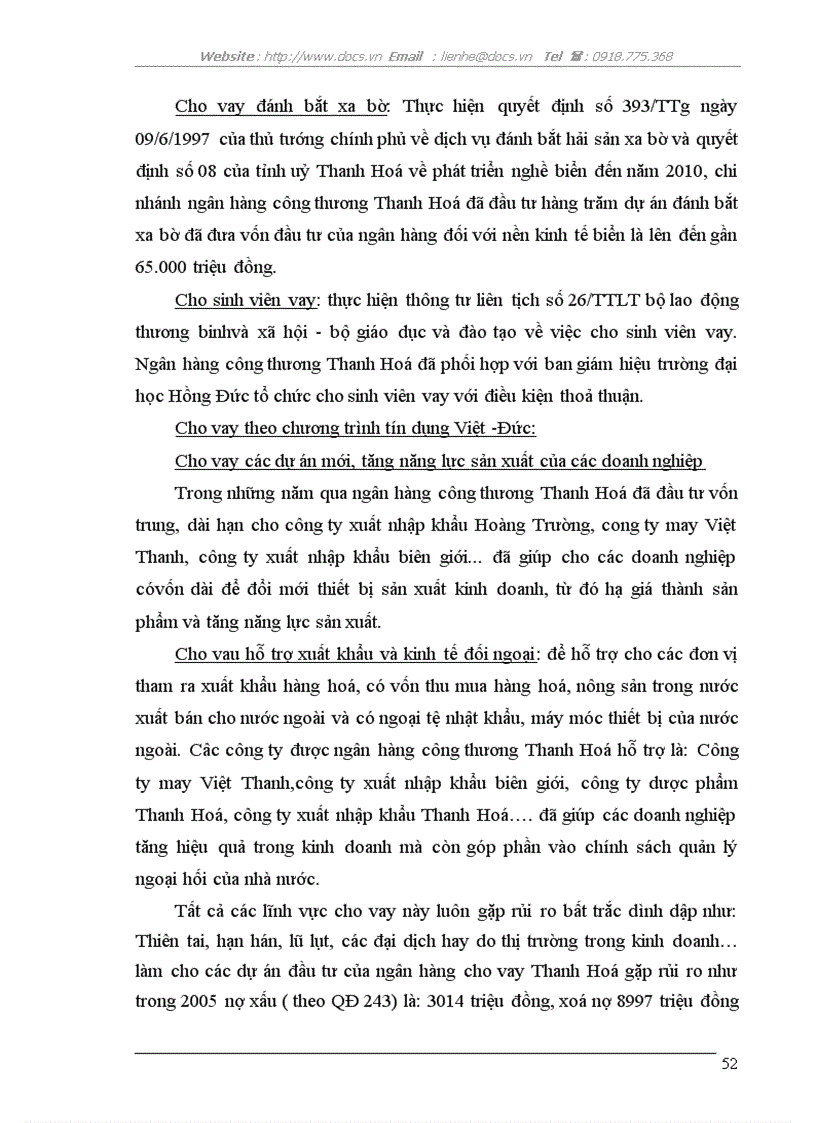 image for page Giải pháp hạn chế rủi ro trong hoạt động cho vay của Ngân hàng công thương Thanh Hoá