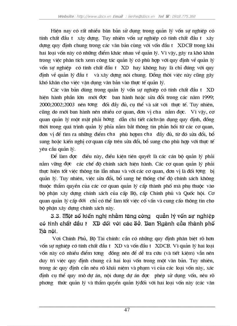 image for page Các giải pháp tăng cường quản lý vốn sự nghiệp có tính chất đầu tư xây dựng đối với các Sở Ban Ngành của thành phố Hà nội