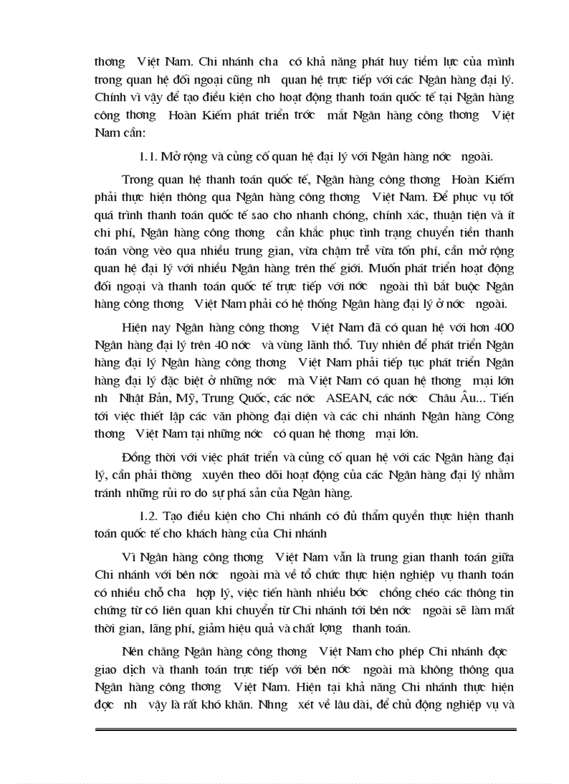image for page Giải pháp phát triển hoạt động thanh toán quốc tế tại Chi nhánh Ngân hàng công thương Hoàn Kiếm