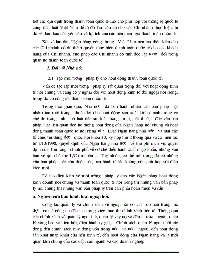 image for page Giải pháp phát triển hoạt động thanh toán quốc tế tại Chi nhánh Ngân hàng công thương Hoàn Kiếm