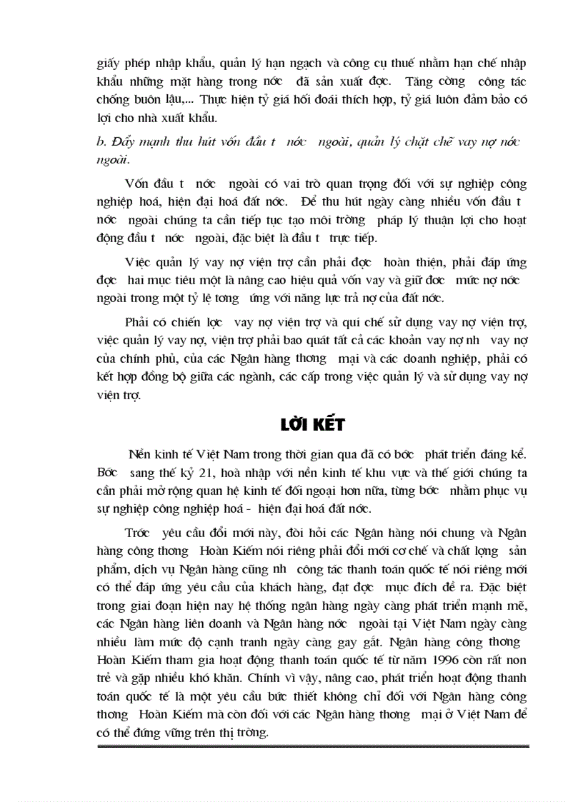 image for page Giải pháp phát triển hoạt động thanh toán quốc tế tại Chi nhánh Ngân hàng công thương Hoàn Kiếm
