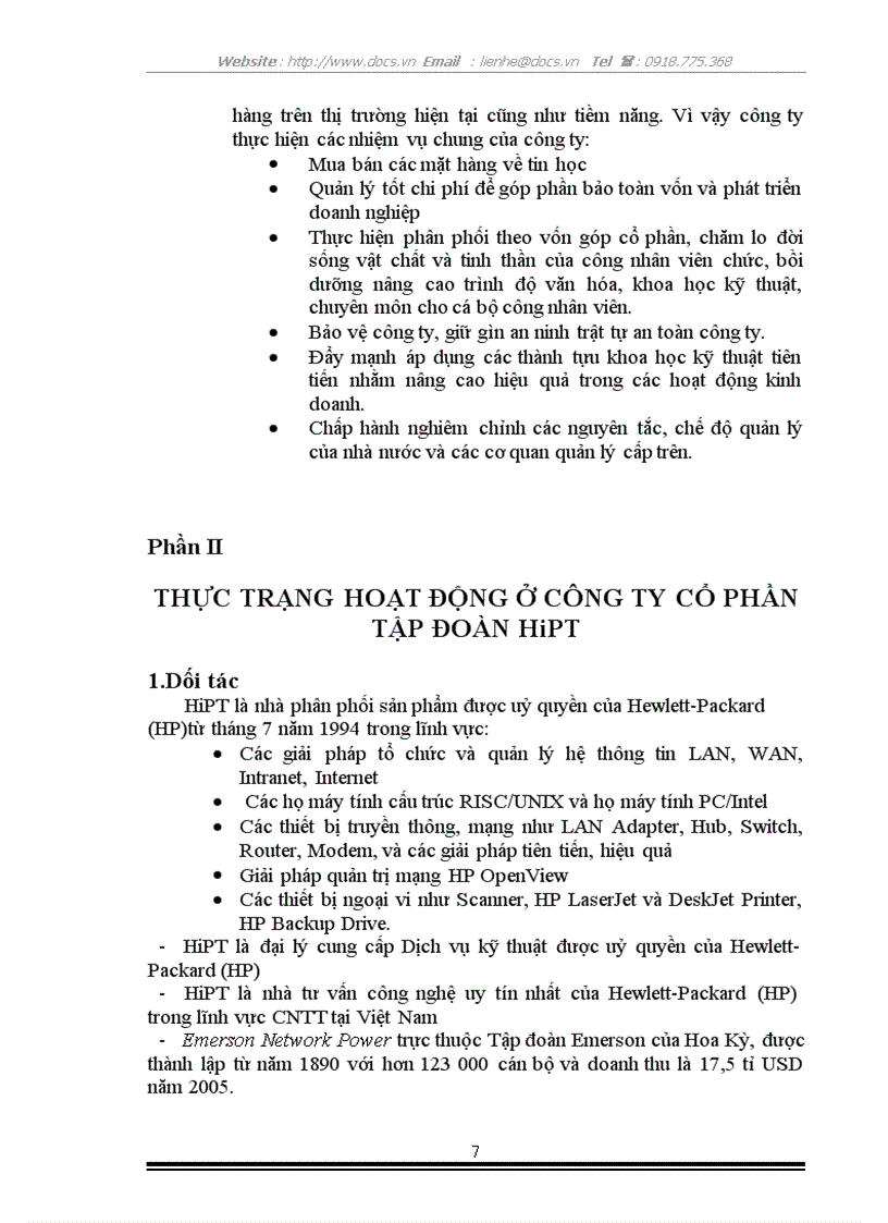 image for page Thực tập Tại Công ty CP tập đoàn HiPT HiPT Group