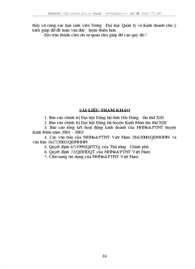 image for page Giải pháp nâng cao hiệu quả cho vay đối với hộ sản xuất ở Ngân hàng nông nghiệp huyện Kinh Môn tỉnh Hải Dương