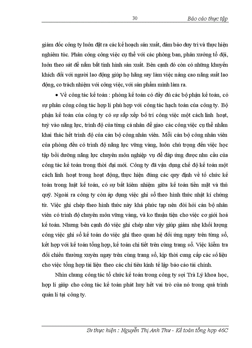 image for page Đặc điểm tổ chức công tác kế toán tại công ty cổ phần sợi trà lý