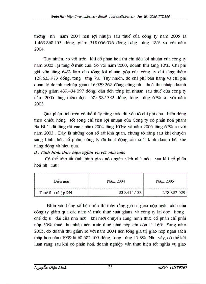 image for page Vấn đề hiệu quả của hoạt động sản xuất kinh doanh sau cổ phần hoá doanh nghiệp ở Công ty cổ phần hoá phẩm Ba Nhất