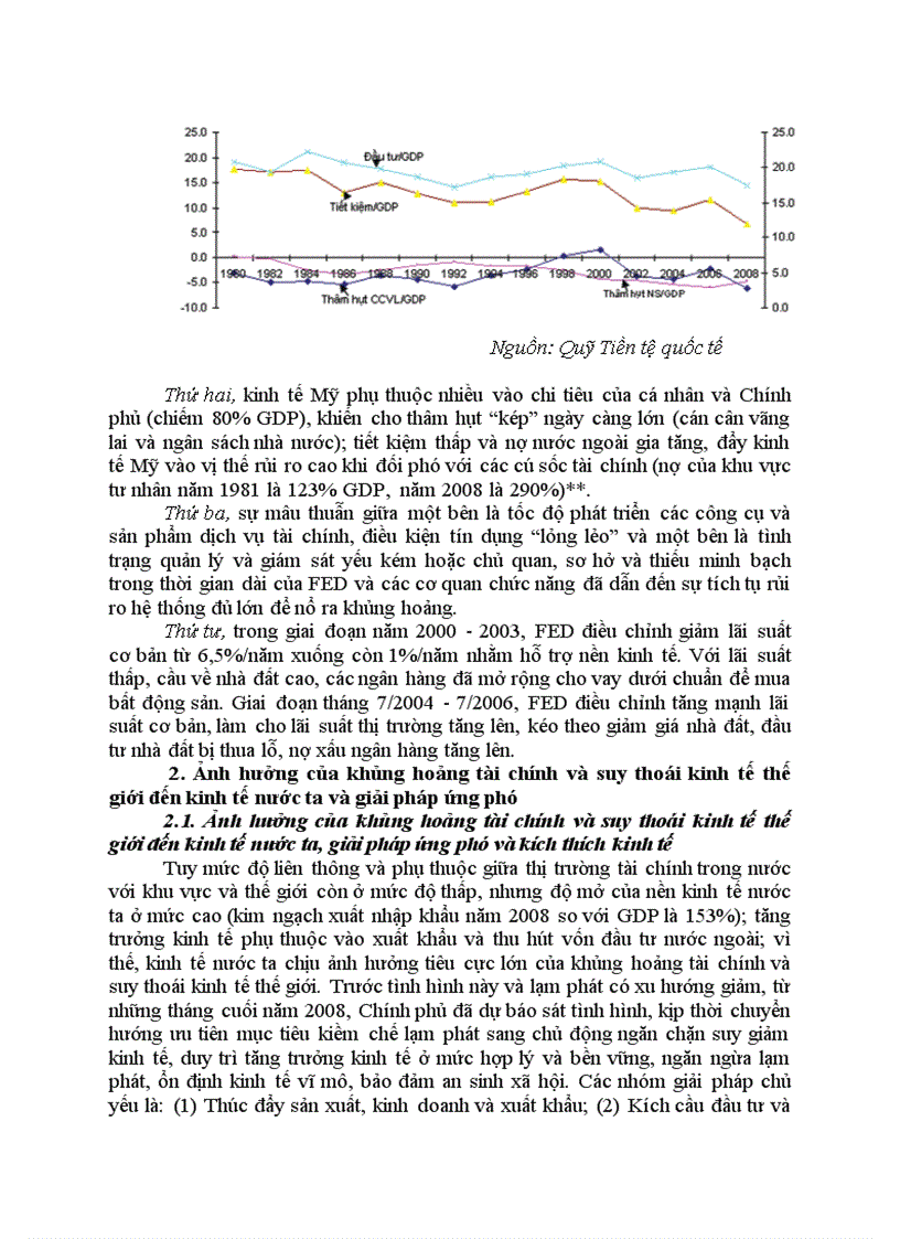 Chính sách tiền tệ đối với ổn định và phát triển kinh tế xã hội trong bối cảnh khủng hoảng tài chính và suy thoái kinh tế thế giới