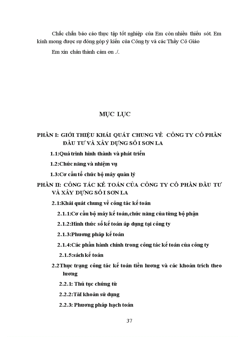 image for page Kế toán tiền lương và các khoản trích theo lương tại công ty cổ phần đầu tư và xây dựng số I Sơn La để làm báo cáo thực tập tốt nghiệp