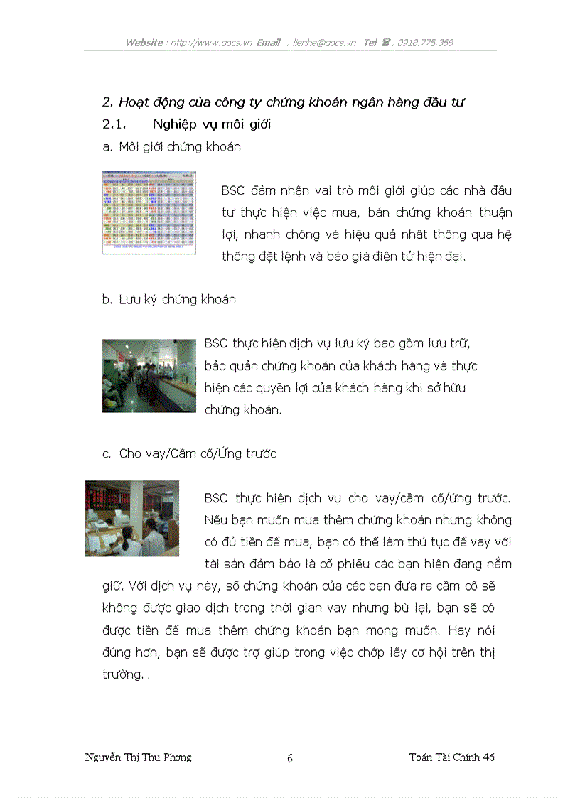 image for page Thực tập tại Công ty chứng khoán ngân hàng NHĐT PT BIDV Việt Nam lt NHa gt