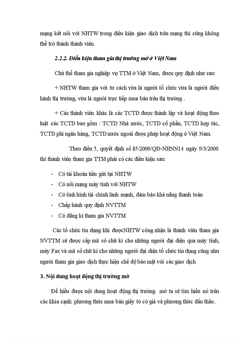 image for page Thực trạng hoạt động của thị trường mở ở Việt Nam hiện nay và đề xuất hướng phát triển nghiệp vụ thị trường mở ở VN