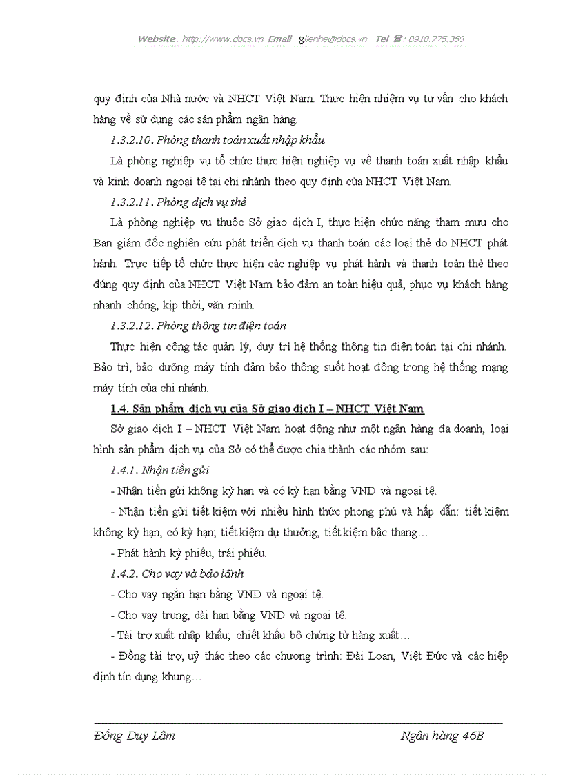 image for page Thực tập tại Sở Giao dịch 1 ngân hàng NHTMCP Công Thương VietinBank Việt Nam lt NHa gt