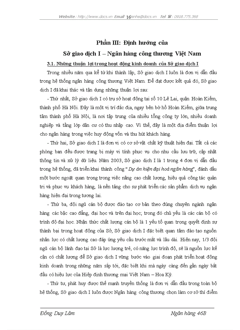 image for page Thực tập tại Sở Giao dịch 1 ngân hàng NHTMCP Công Thương VietinBank Việt Nam lt NHa gt