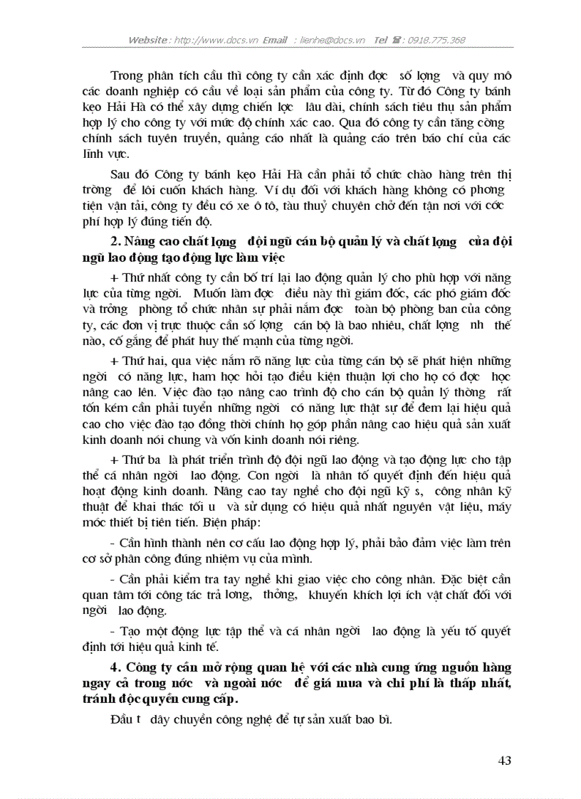 image for page Một số giải pháp cho vấn đề huy động và sử dụng vốn có hiệu quả tại Công ty bánh kẹo Hải Hà