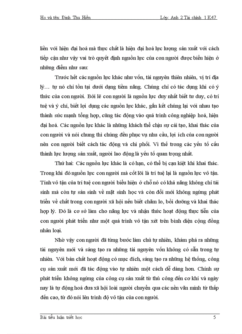 image for page Quan điểm của triết học Mác Lênin về con người và vấn đề xây dựng nguồn lực con người trong sự nghiệp công nghiệp hóa hiện đại hóa ở nước ta