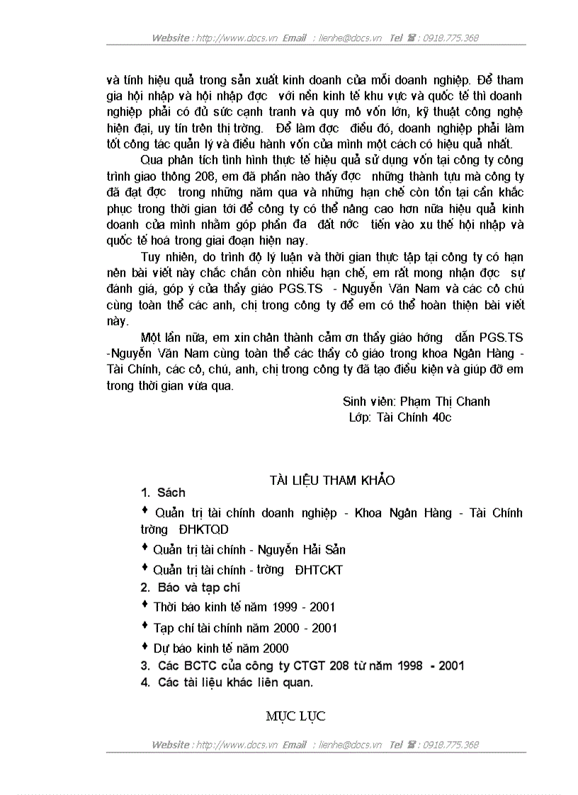 image for page Một số giải pháp nhằm nâng cao hiệu quả sử dụng vốn tại Công ty công trình giao thông 208 thuộc tổng giao thông 4 Bộ Giao Thông Vận tải