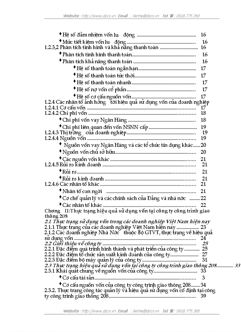 image for page Một số giải pháp nhằm nâng cao hiệu quả sử dụng vốn tại Công ty công trình giao thông 208 thuộc tổng giao thông 4 Bộ Giao Thông Vận tải