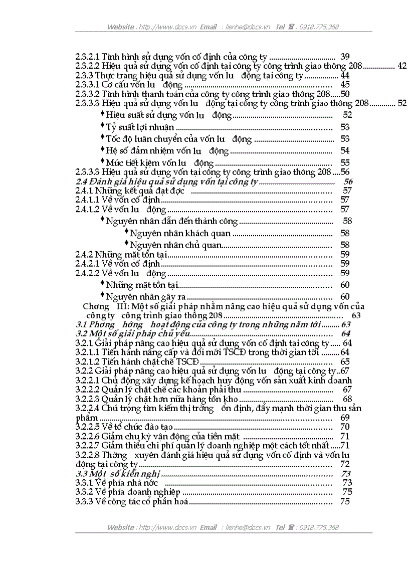image for page Một số giải pháp nhằm nâng cao hiệu quả sử dụng vốn tại Công ty công trình giao thông 208 thuộc tổng giao thông 4 Bộ Giao Thông Vận tải