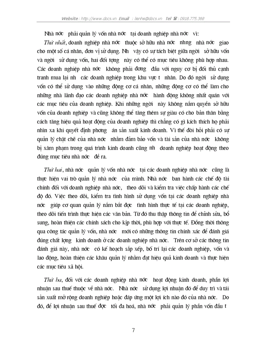 image for page Quản lý vốn nhà nước tại doanh nghiệp nhà nước Nghiên cứu vận dụng tại Nhà máy len Hà Đông