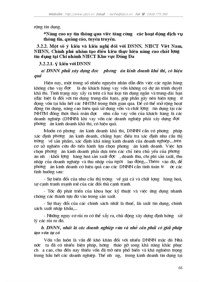 image for page Giải pháp nâng cao chất lượng tín dụng khi cho vay Doanh nghiệp Nhà nước tại Chi nhánh Ngân hàng Công thương Khu vực Đống Đa