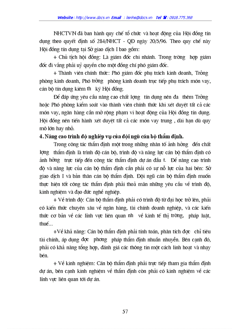 image for page Một số giải pháp nâng cao chất lượng thẩm định dự án đầu tư tại Sở giao dịch I Ngân hàng Công thương Việt Nam