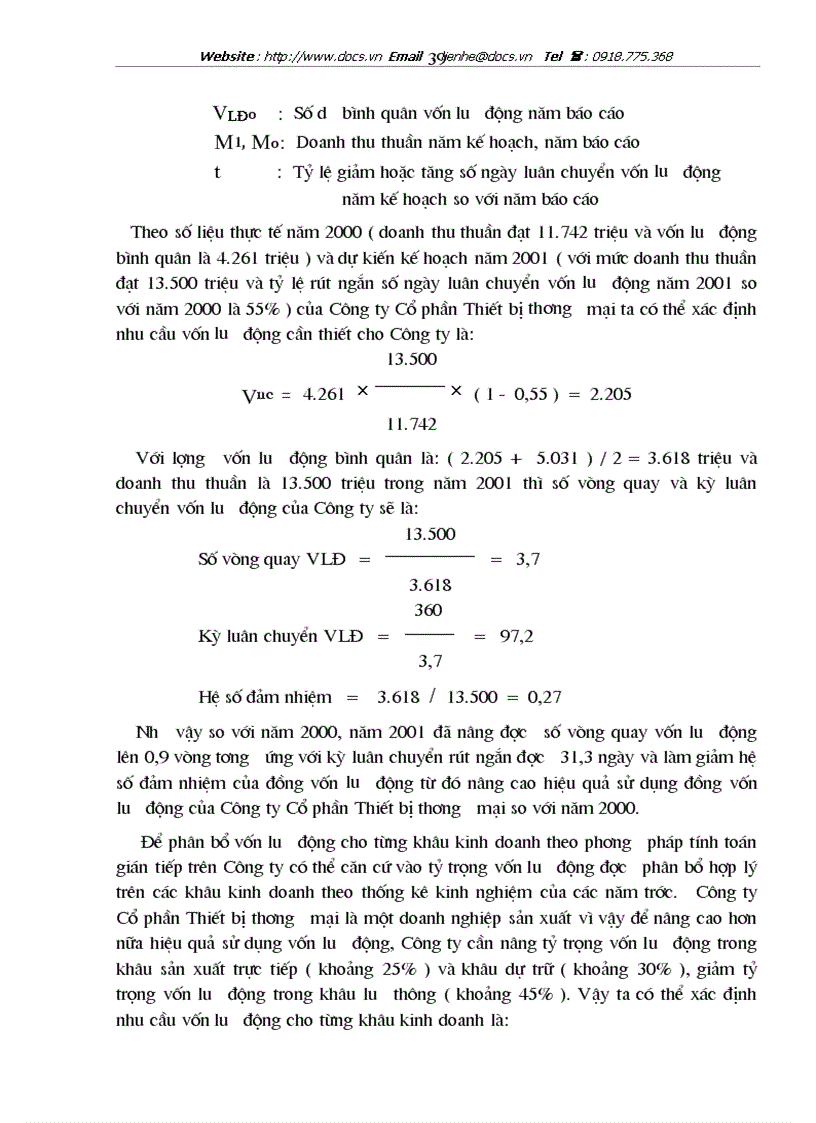 image for page Vốn lưu động và hiệu quả sử dụng vốn lưu động tại Công ty Cổ phần Thiết bị thương mại