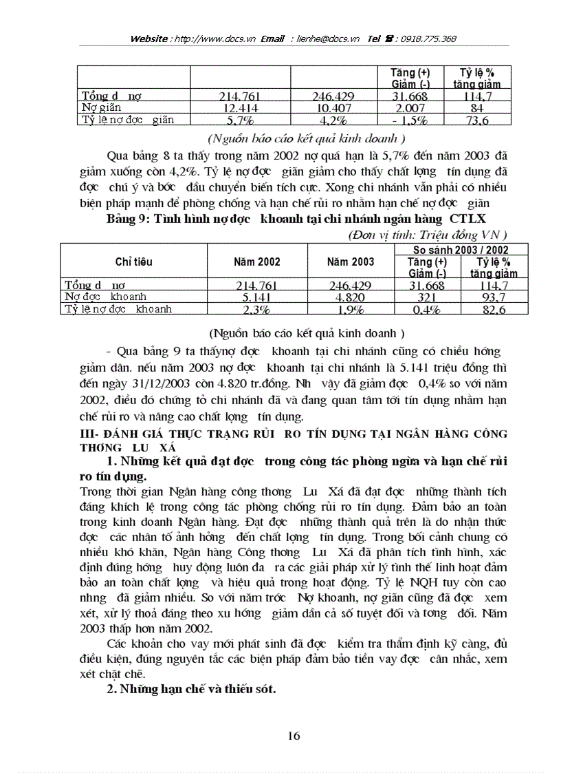 image for page Một số biện pháp nhằm hạn chế rủi ro tín dụng tại chi nhánh Ngân hàng Công thương Lưu Xá Thái Nguyên
