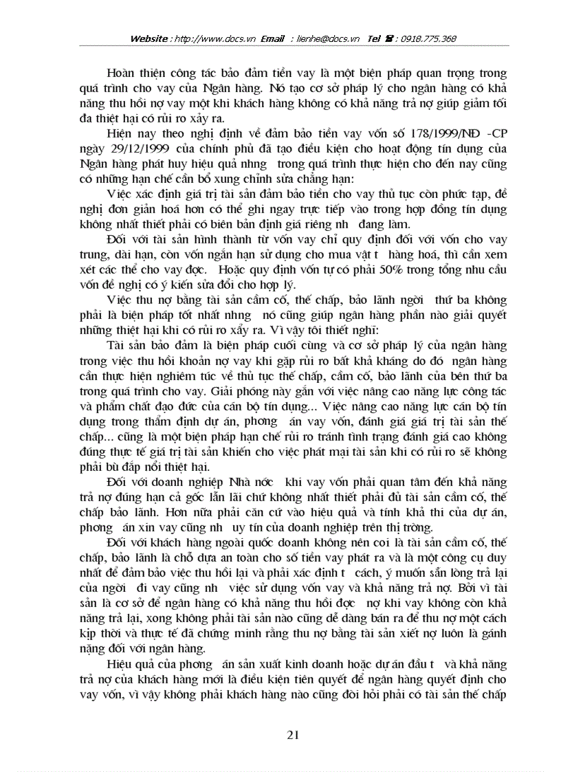 image for page Một số biện pháp nhằm hạn chế rủi ro tín dụng tại chi nhánh Ngân hàng Công thương Lưu Xá Thái Nguyên