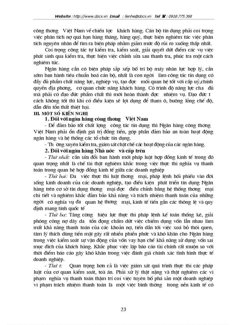 image for page Một số biện pháp nhằm hạn chế rủi ro tín dụng tại chi nhánh Ngân hàng Công thương Lưu Xá Thái Nguyên